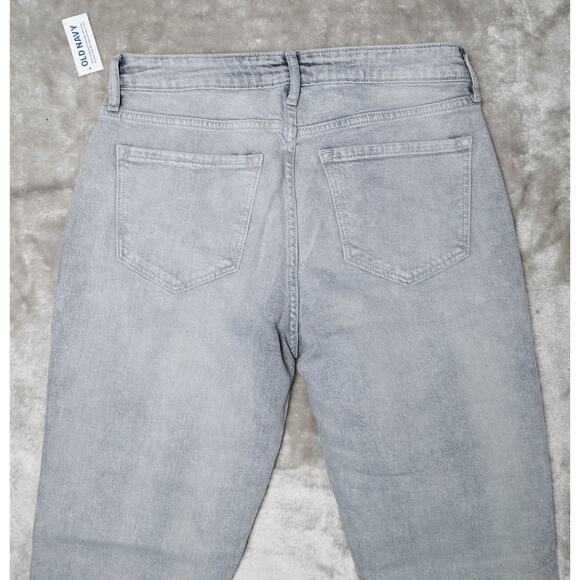 Old Navy Vintage Slim Gray High Rise Straight Leg Jeans Womens Size 6 NWT - Picture 13 of 16